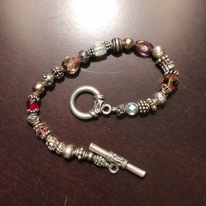 Crystal and bead bracelet